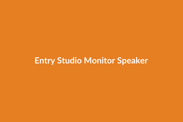 Entry Studio Monitor Speaker